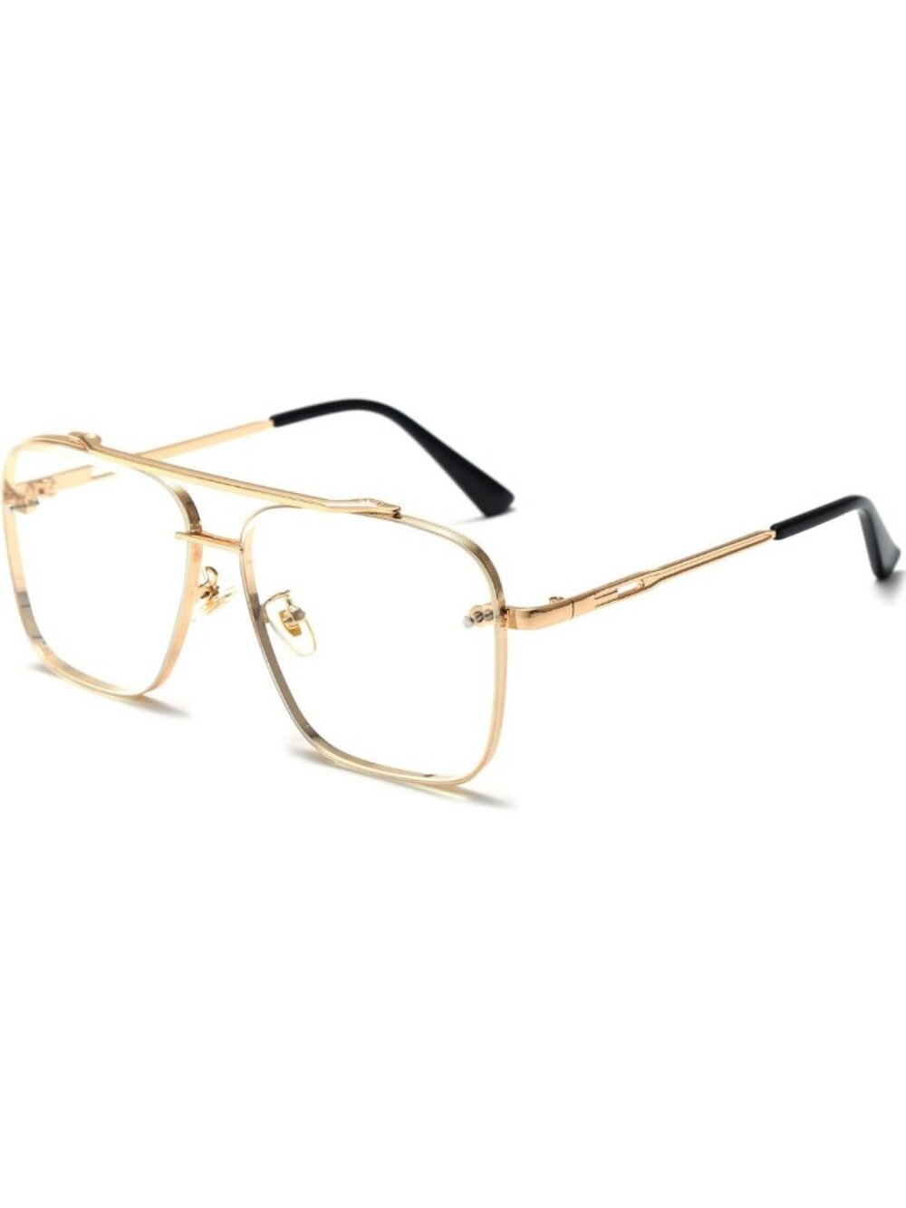 Oversized Square Sunglasses for Men & Women | Fashion Metal Frame Gradient